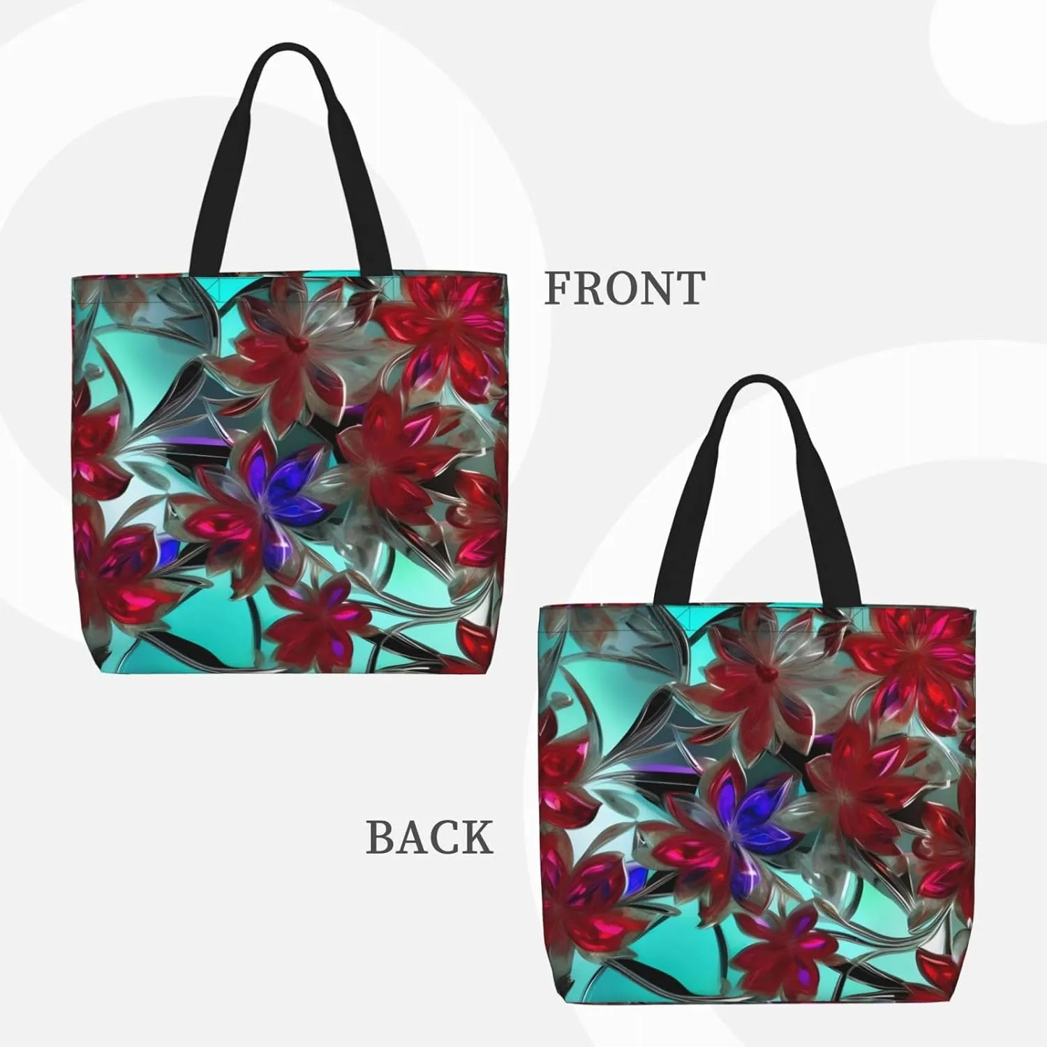 SSIMOO Mallard Ducks Trendy Fashion Shopping Bags,Zippered Convenience Bag,Shopping Tote And Shoulder Bag
