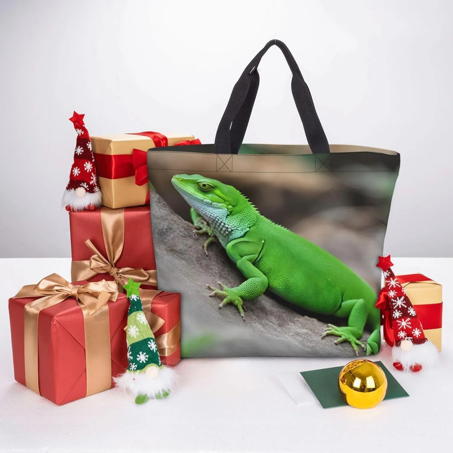 SSIMOO Mallard Ducks Trendy Fashion Shopping Bags,Zippered Convenience Bag,Shopping Tote And Shoulder Bag