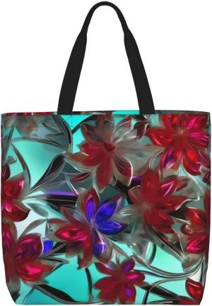 SSIMOO Mallard Ducks Trendy Fashion Shopping Bags,Zippered Convenience Bag,Shopping Tote And Shoulder Bag