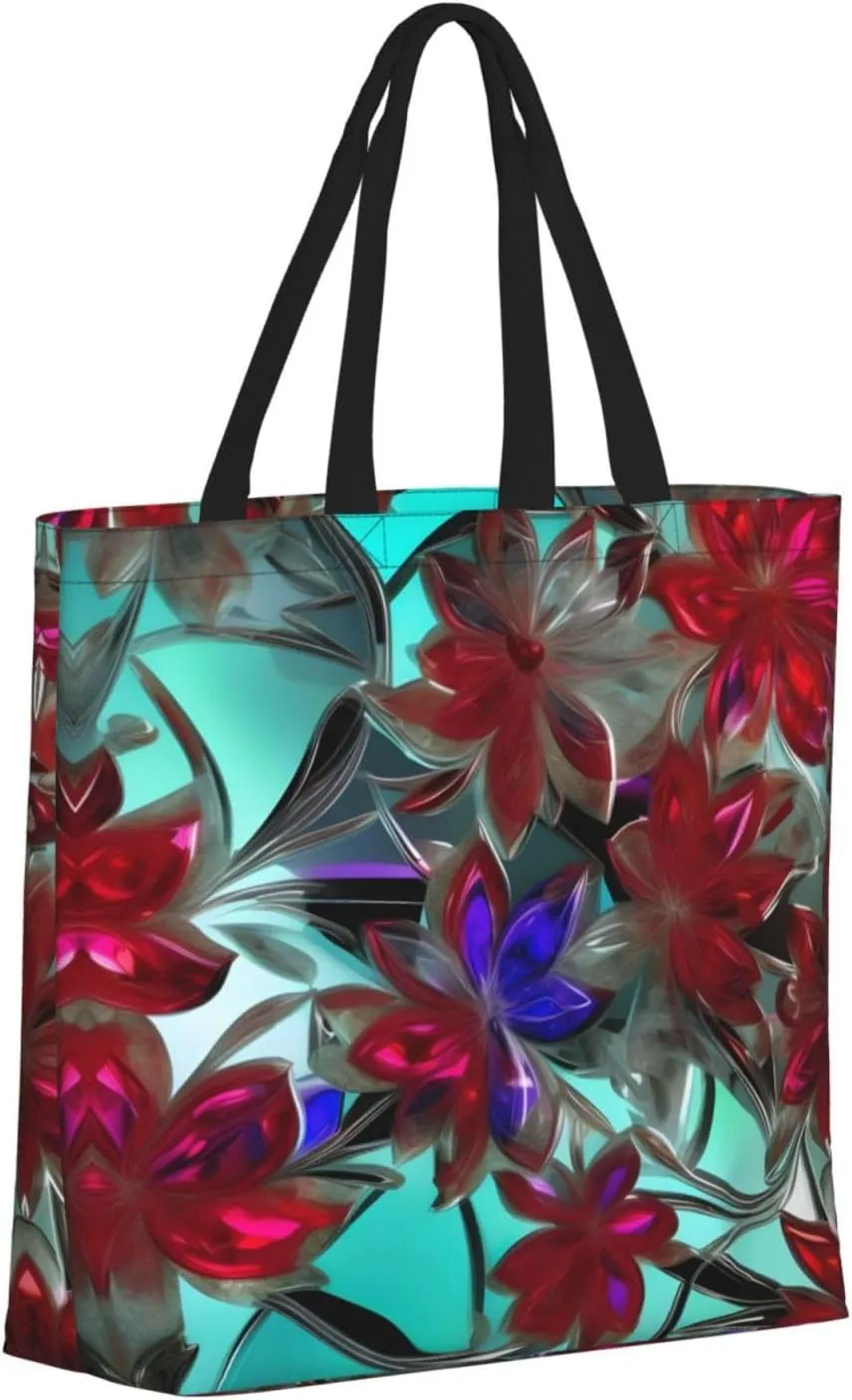 SSIMOO Mallard Ducks Trendy Fashion Shopping Bags,Zippered Convenience Bag,Shopping Tote And Shoulder Bag