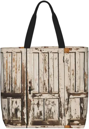 Stall Barn Door print Women Tote Bags with Inner Bag Handbags with Pattern for Shopping Office