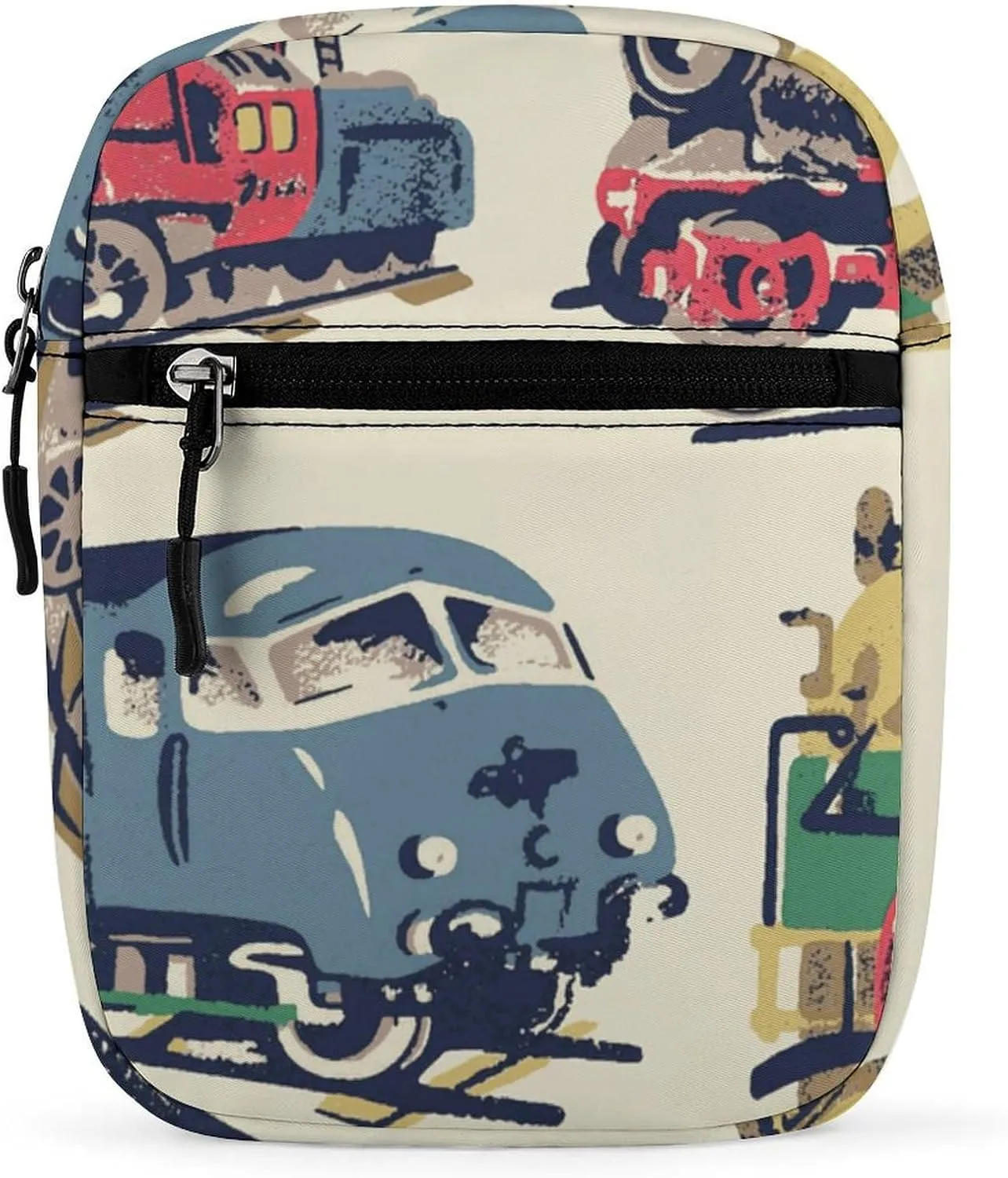 Steam Trains Cool Pattern Mini Crossbody Bag Shoulder Bag Small Messenger Bag Unisex