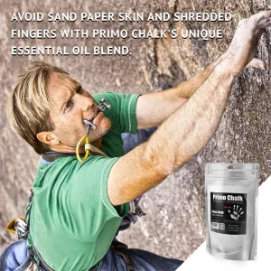 Stop ruining Your Hands, The Way Climbing and Lifting Chalk Should be. Switch to Primo Gym Chalk and Experience The Difference for Yourself.