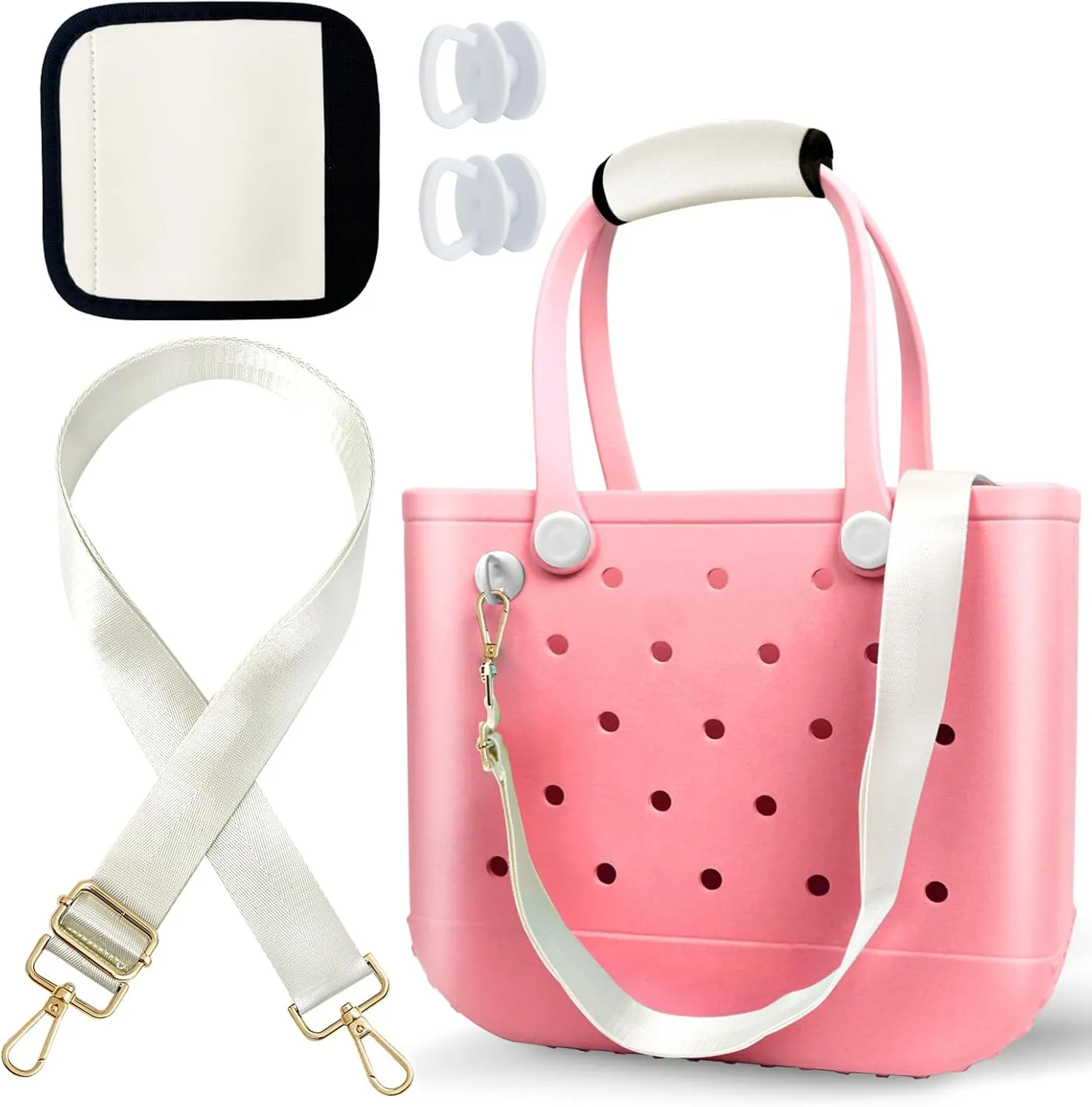 Strap Wrap for Bogg Bag Accessories, Adjustable Crossbody Shoulder Strap Wrap with Detachable Pad, For XL Medium Bog Bag