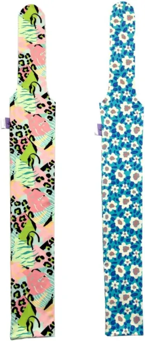 Stretch Fabric Horse Tail Bags with Vibrant Floral and Nature-Inspired Patterns, Fits All Tail Sizes, Tail Protection for Grooming, Shows, and Everyday Use, 2-Pack (Floral Adventure Set)