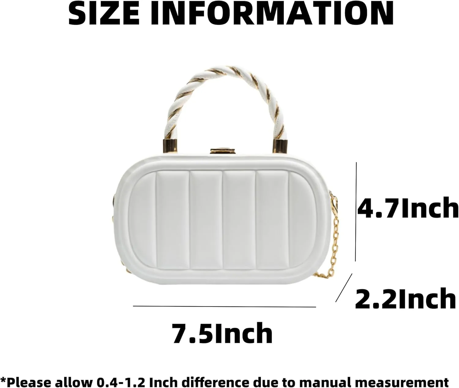 Stylish Minimalist Box Bag - Chain Shoulder & Crossbody Purse,Large Capacity & Quality Hardware,Gift for Christmas
