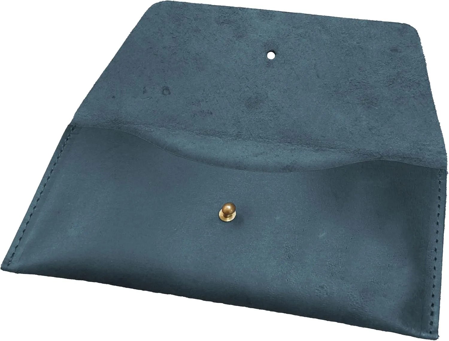Succor Genuine Leather Cash Envelopes Wallet For Men, Money Bag Pouch, Reusable Budget Envelope, Retro Clutch Wallet, For Men and Women, Hunter Blue