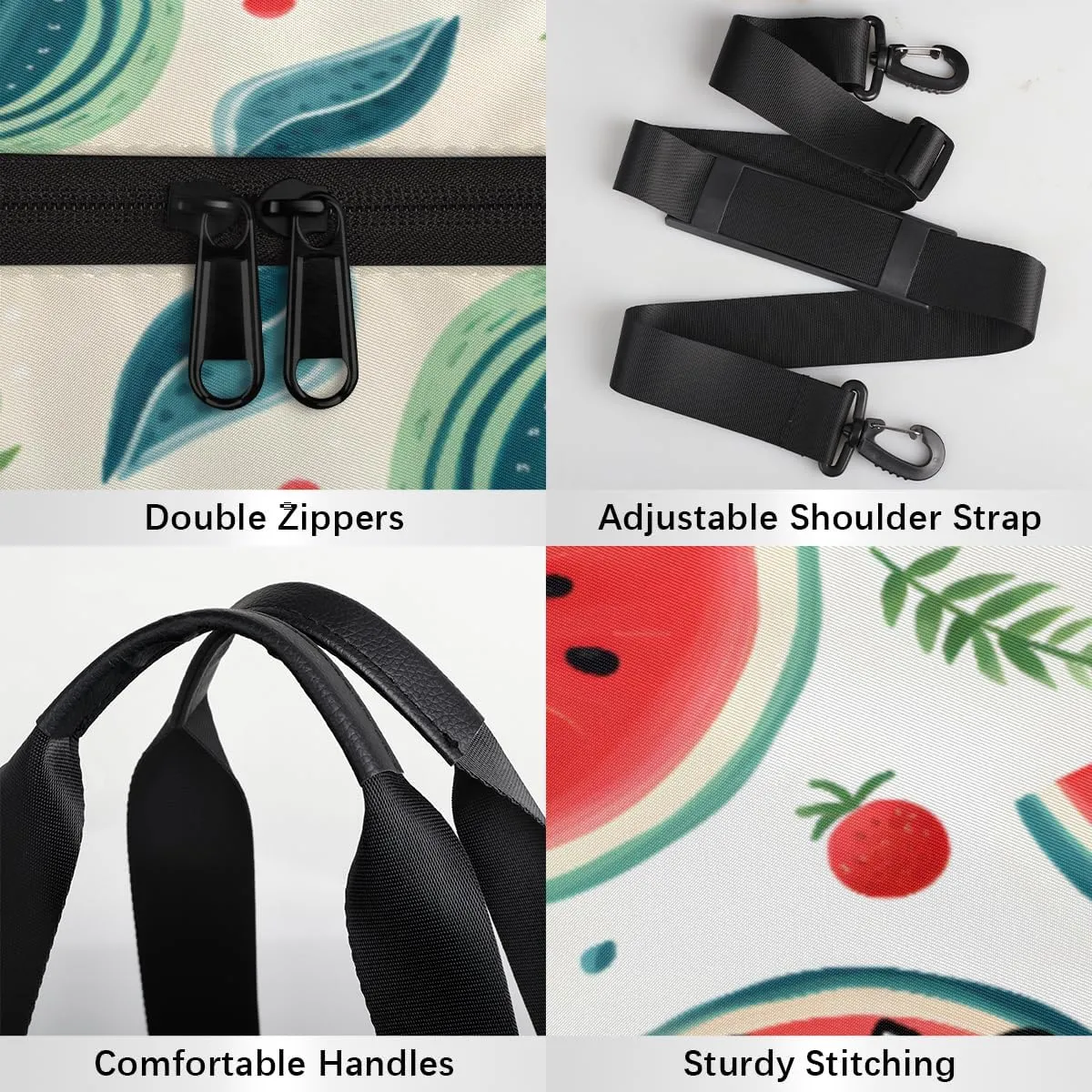 Summer Fruit Watermelon Personalized Dance Bags, Summer Fruit Watermelon Custom Sport Duffel Bag Travel Duffle Bag Overnight Weekender Bag