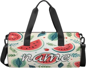 Summer Fruit Watermelon Personalized Dance Bags, Summer Fruit Watermelon Custom Sport Duffel Bag Travel Duffle Bag Overnight Weekender Bag