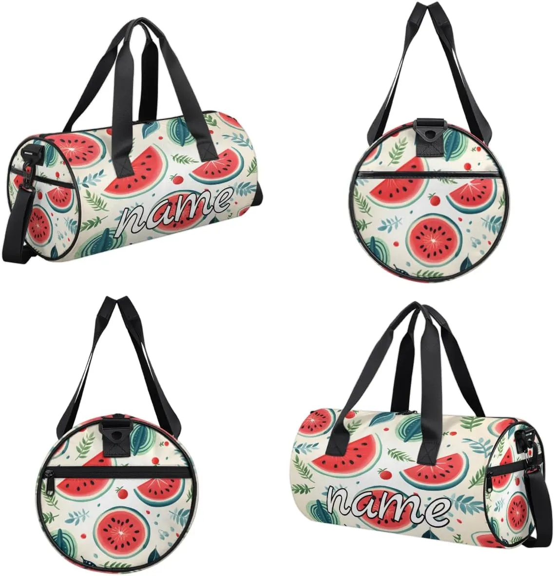 Summer Fruit Watermelon Personalized Dance Bags, Summer Fruit Watermelon Custom Sport Duffel Bag Travel Duffle Bag Overnight Weekender Bag