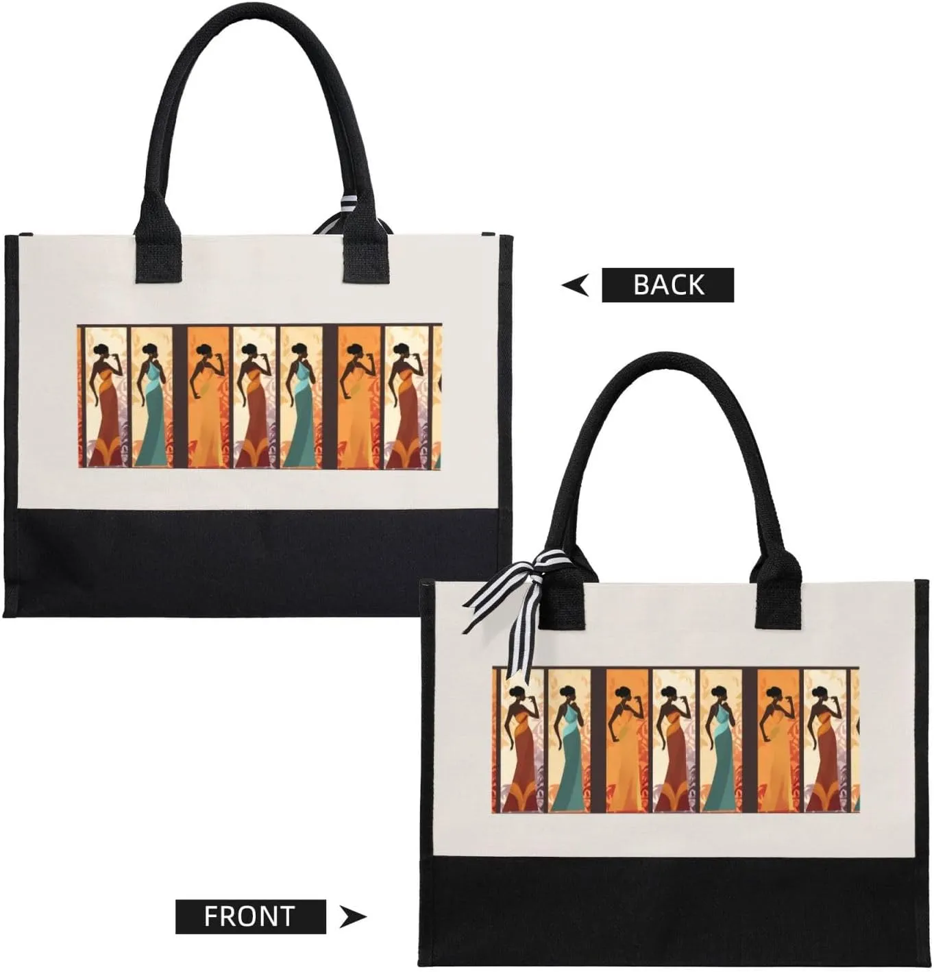Summer Watermelon Canvas Splicing Present Tote Handbag, Reusable Shopping Storage, Suitable for Woman to Exercise