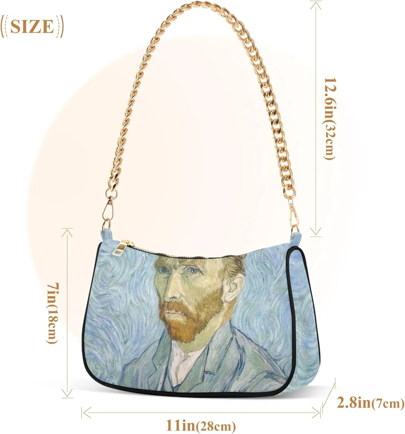 Sunflowers Tie Dye Leopard Print Cute Purses Women Small Hobo Bag Women Small Handbags Chain Cute Shoulder Bags