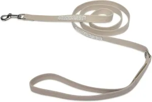 Susan Lanci Designs Premium Ultrasuede 3 Row Giltmore Pet Leash, Doe, 6 FT