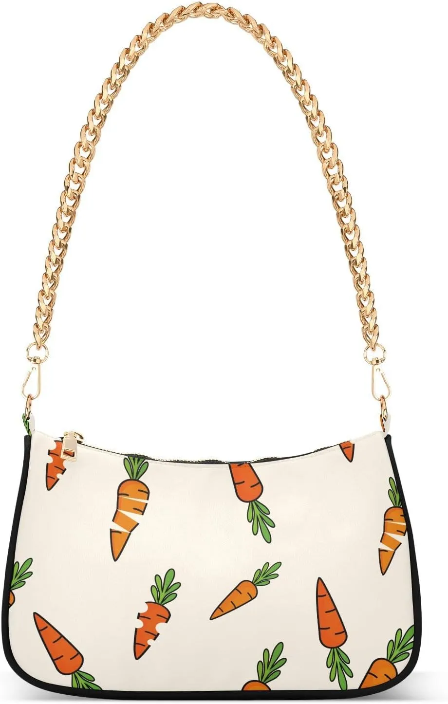 susiyo Shoulder Bag for Women Carrot Design Small Shoulder Purse Bags Cute Hobo Tote Handbag Mini Clutch Purse