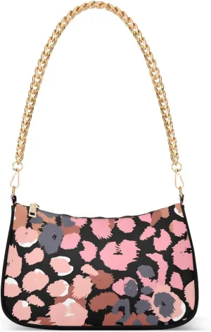 susiyo Shoulder Bag for Women Chaotic Leopard Small Shoulder Purse Bags Cute Hobo Tote Handbag Mini Clutch Purse