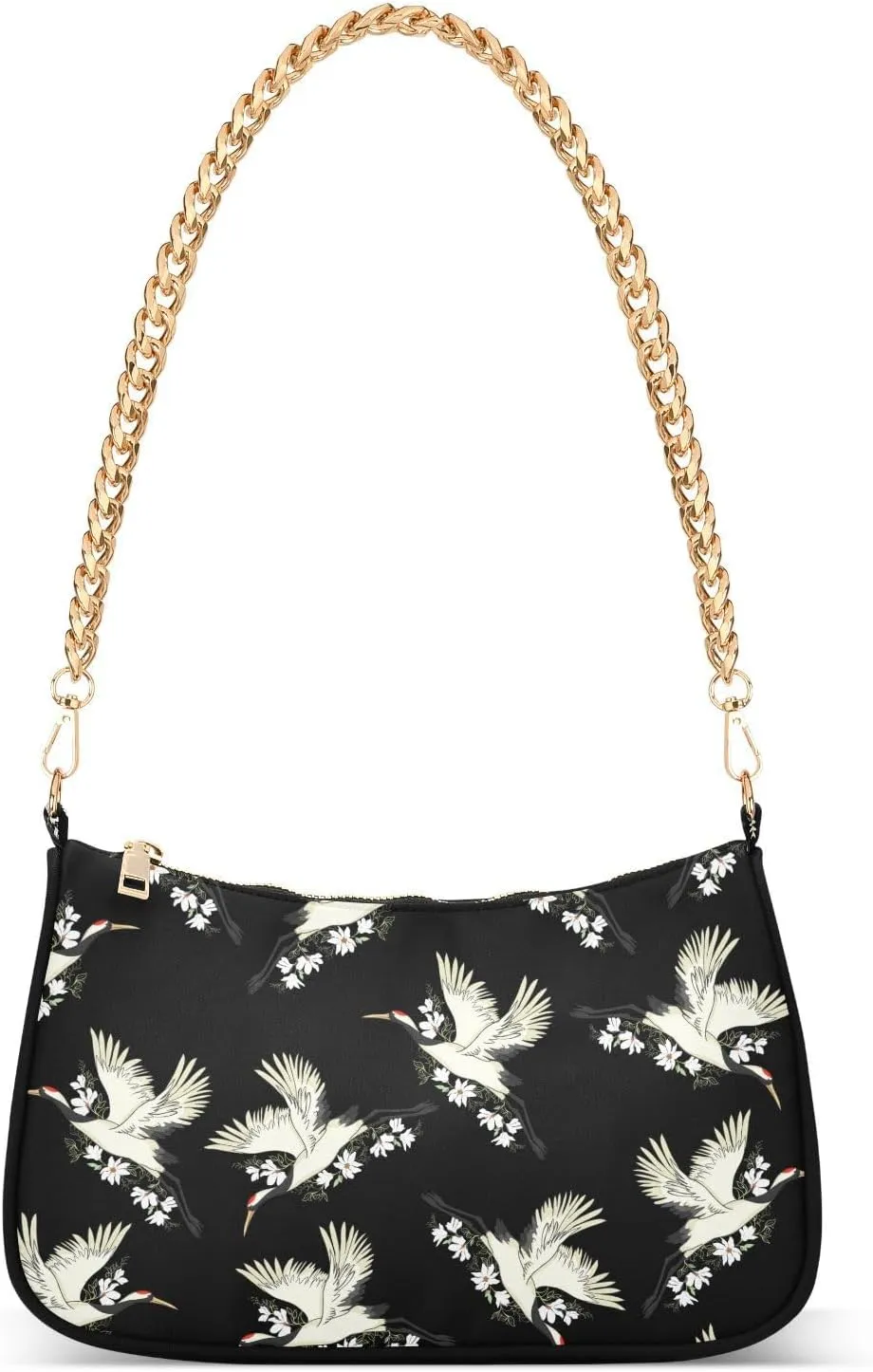 susiyo Shoulder Bag for Women Crane Small Shoulder Purse Bags Cute Hobo Tote Handbag Mini Clutch Purse