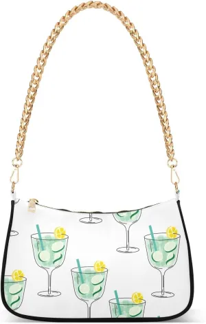 susiyo Shoulder Bag for Women Cucumber Cocktail Small Shoulder Purse Bags Cute Hobo Tote Handbag Mini Clutch Purse
