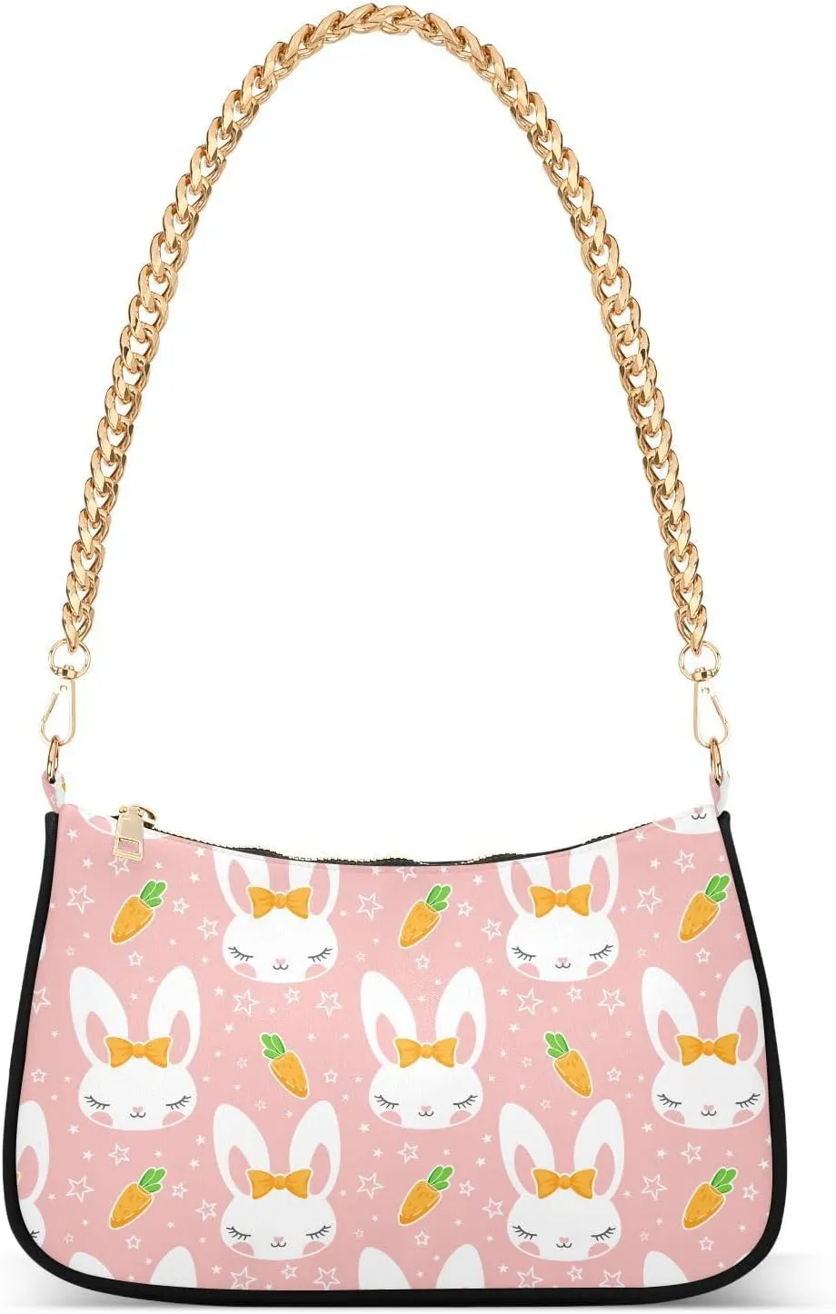 susiyo Shoulder Bag for Women Cute Rabbits Carrots Small Shoulder Purse Bags Cute Hobo Tote Handbag Mini Clutch Purse