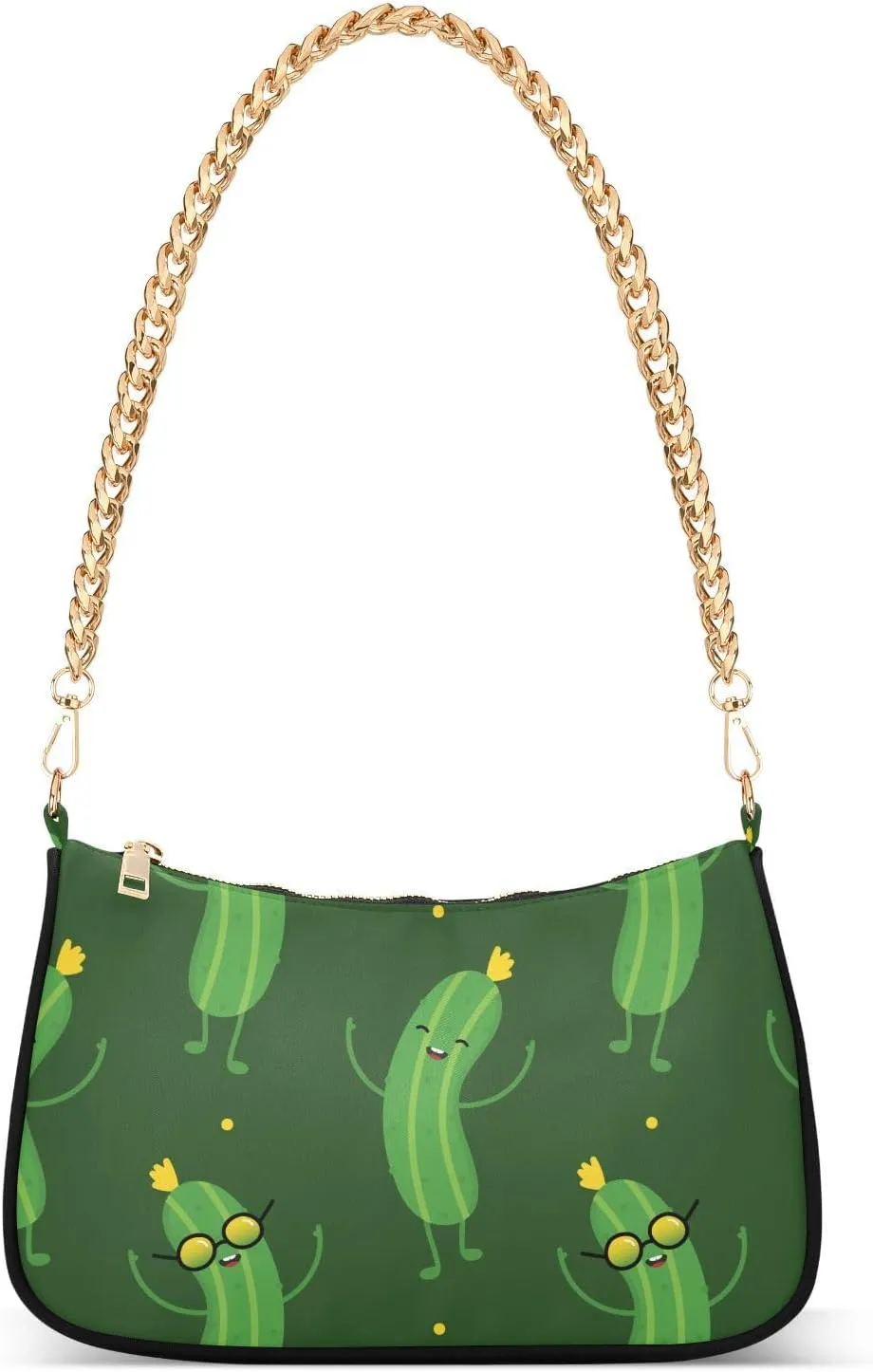 susiyo Shoulder Bag for Women Funny Cucumber Small Shoulder Purse Bags Cute Hobo Tote Handbag Mini Clutch Purse