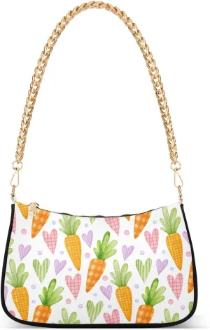 susiyo Shoulder Bag for Women Happy Easter Carrots Small Shoulder Purse Bags Cute Hobo Tote Handbag Mini Clutch Purse