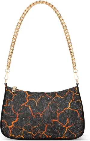 susiyo Shoulder Bag for Women Lava Texture Cracked Surface Small Shoulder Purse Bags Cute Hobo Tote Handbag Mini Clutch Purse