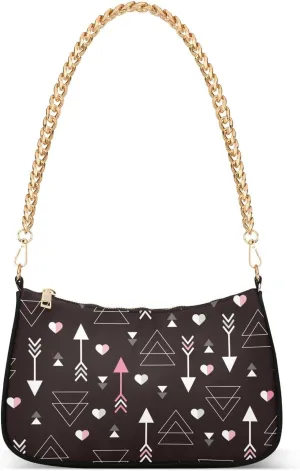 susiyo Shoulder Bag for Women Modern Arrow Hearts Small Shoulder Purse Bags Cute Hobo Tote Handbag Mini Clutch Purse
