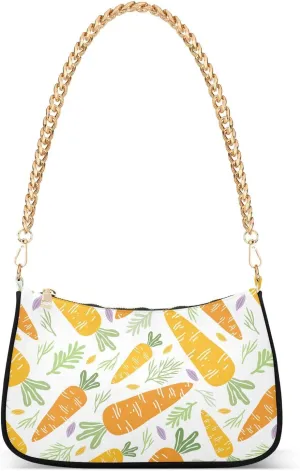 susiyo Shoulder Bag for Women Orange Carrots Small Shoulder Purse Bags Cute Hobo Tote Handbag Mini Clutch Purse