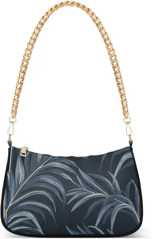 susiyo Shoulder Bag for Women Tropical Fern Leaves Small Shoulder Purse Bags Cute Hobo Tote Handbag Mini Clutch Purse
