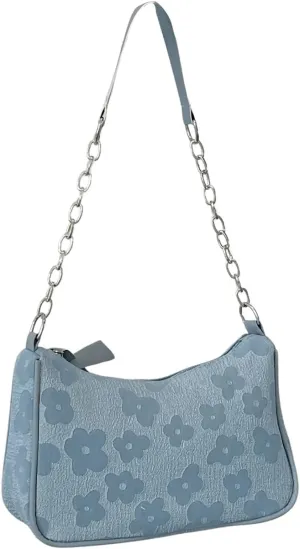 SweatyRocks Women's Floral Pattern Chain Strap Shoulder Bags Casual Hobo Hand Bag Clutch Purse