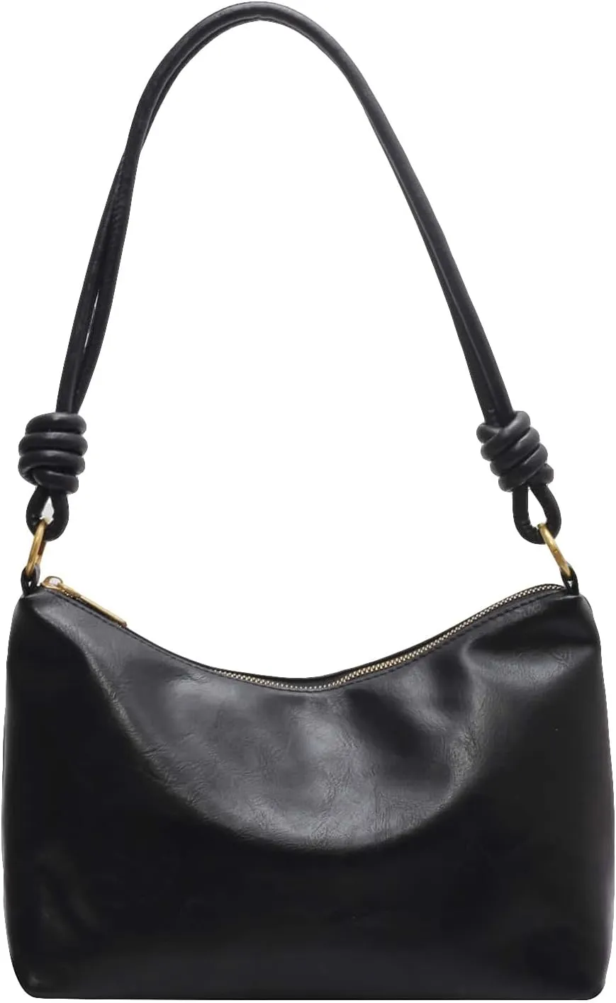 SweatyRocks Women's Minimalist Pu Leather Shoulder Handbag Medium Top Handle Hobo Bag with Zipper