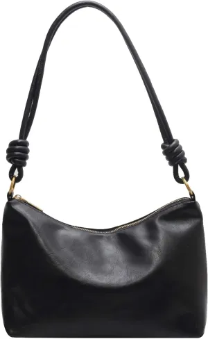 SweatyRocks Women's Minimalist Pu Leather Shoulder Handbag Medium Top Handle Hobo Bag with Zipper