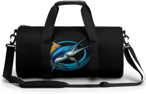 Swordfish Sport Fishing Marlin Sailfish Billfish Gym Bag Workout Sports Bag Lightweight Tote Duffel Bag Travel Weekender Bag for Women Men