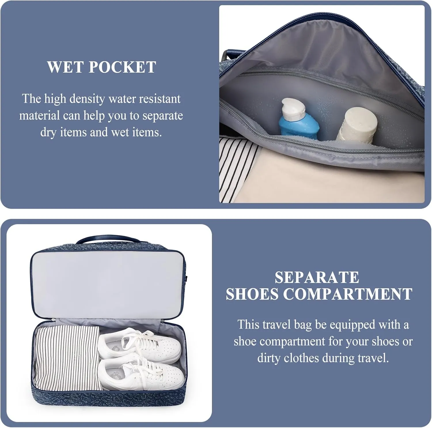 SYCNB Weekender Bags for Women,Personal Item Travel Bag with Shoes Compartment,Overnight Travel Duffel Bag,Gym Bag