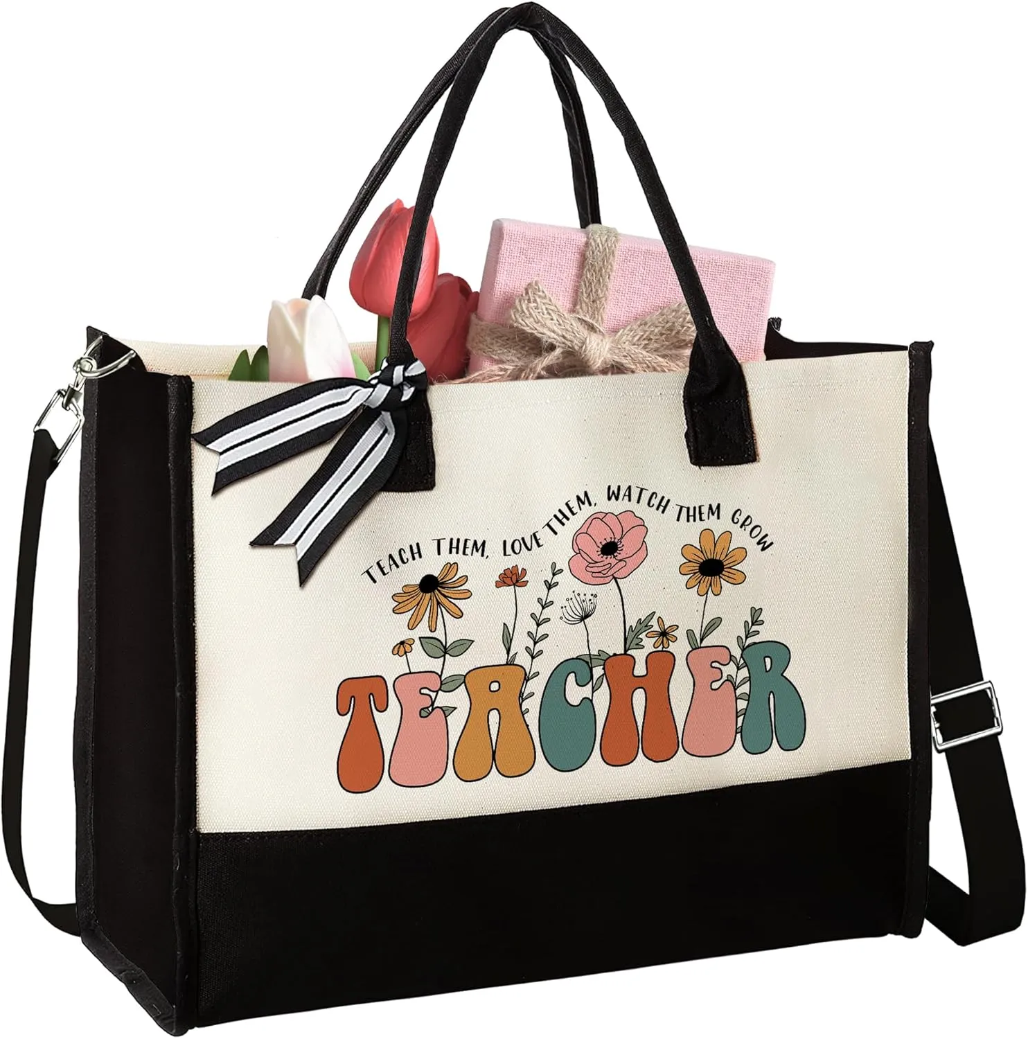 Teacher Appreciation Gifts - Birthday, Christmas, End of Year Gift Ideas - Canvas Tote Bag