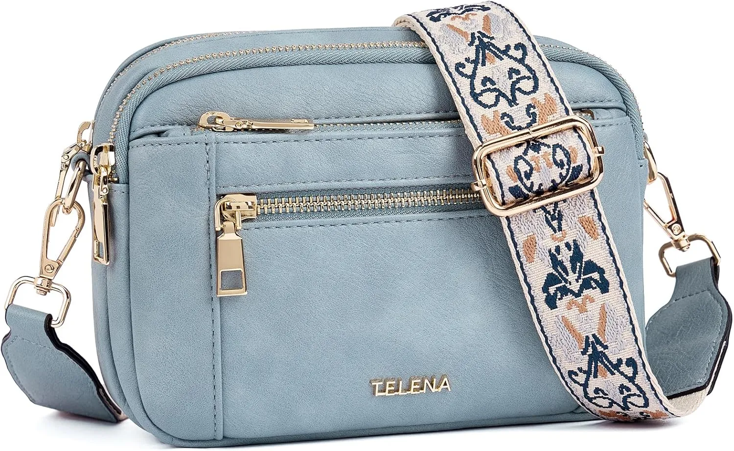 Telena Crossbody Purse for Women Small Crossbody Bags Trendy Vegan Leather with Adjustable Shoulder Strap