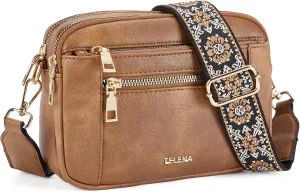 Telena Crossbody Purse for Women Small Crossbody Bags Trendy Vegan Leather with Adjustable Shoulder Strap