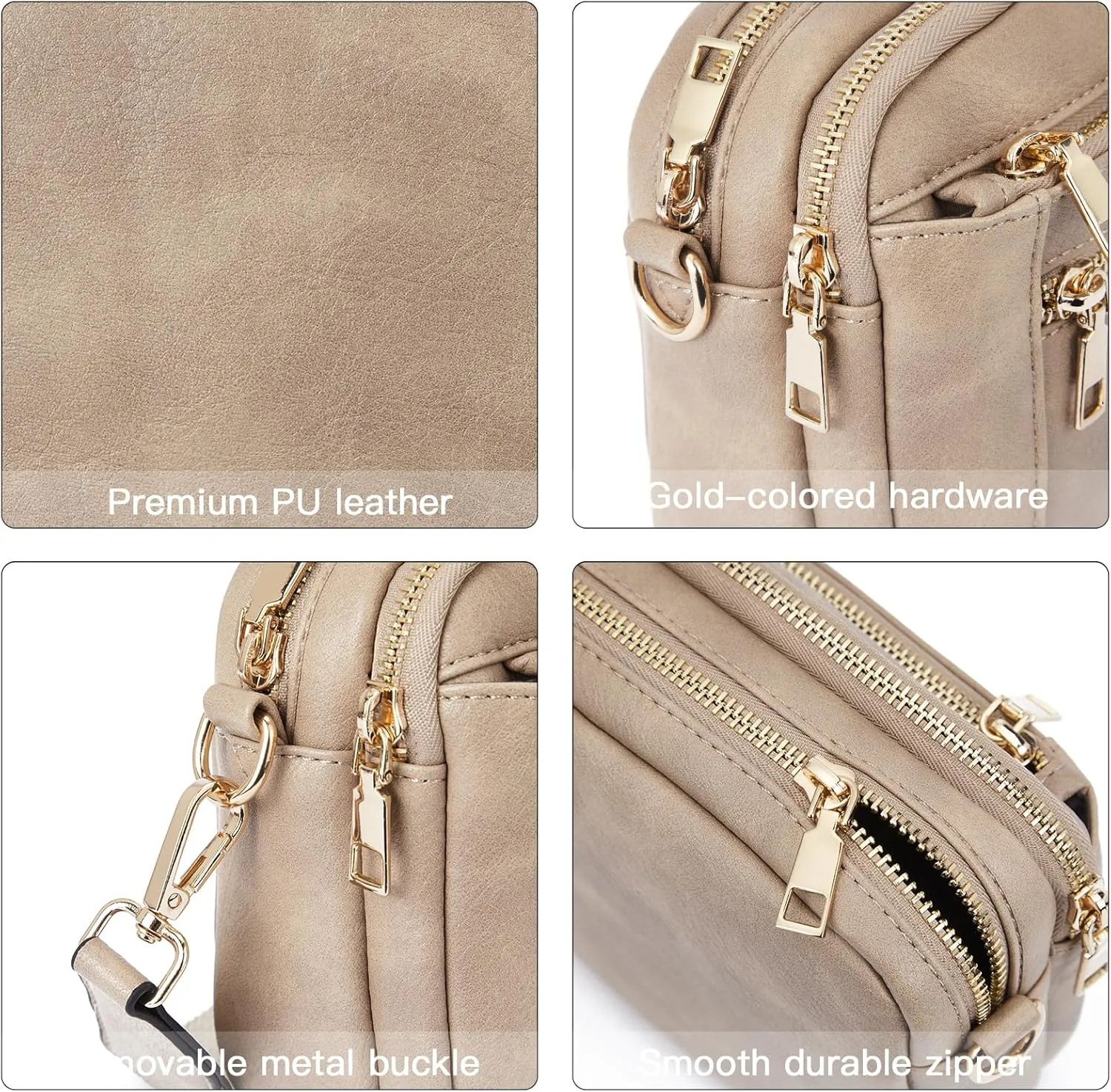 Telena Crossbody Purse for Women Small Crossbody Bags Trendy Vegan Leather with Adjustable Shoulder Strap