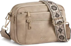 Telena Crossbody Purse for Women Small Crossbody Bags Trendy Vegan Leather with Adjustable Shoulder Strap