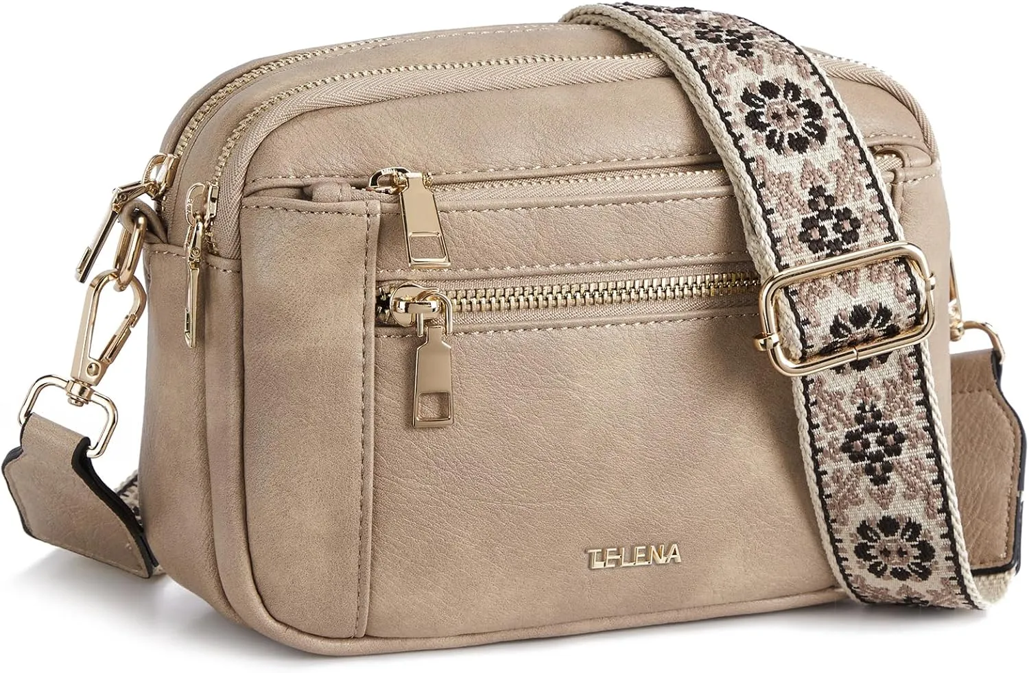 Telena Crossbody Purse for Women Small Crossbody Bags Trendy Vegan Leather with Adjustable Shoulder Strap