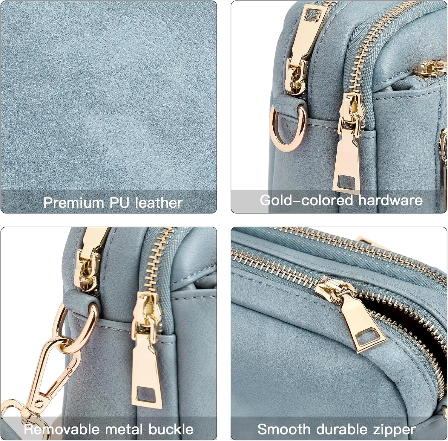 Telena Crossbody Purse for Women Small Crossbody Bags Trendy Vegan Leather with Adjustable Shoulder Strap