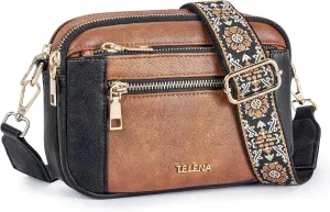 Telena Crossbody Purse for Women Small Crossbody Bags Trendy Vegan Leather with Adjustable Shoulder Strap