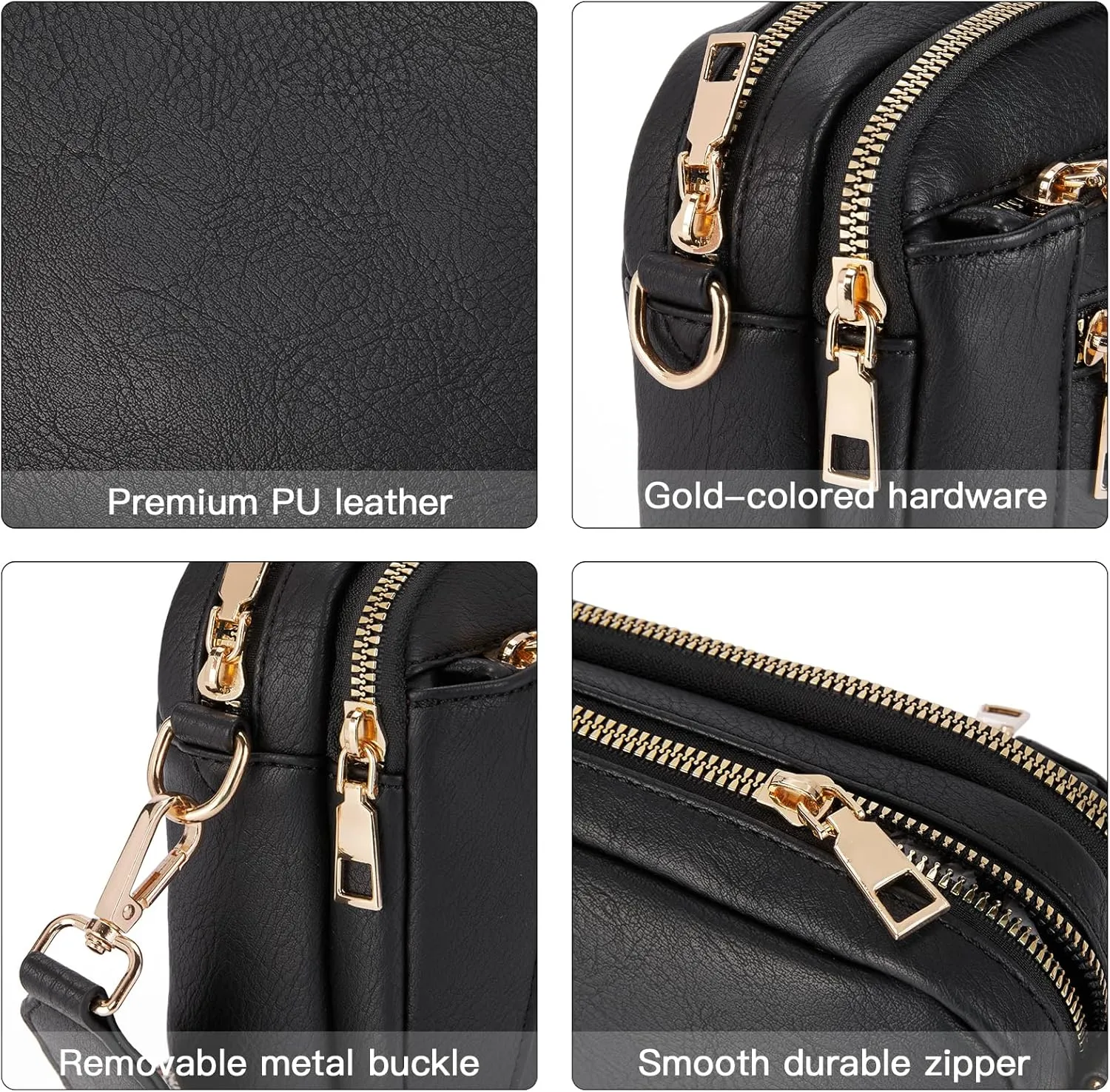 Telena Crossbody Purse for Women Small Crossbody Bags Trendy Vegan Leather with Adjustable Shoulder Strap