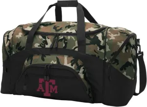 Texas A&M Duffel Bag Deluxe Texas A&M Suitcase or Sports Gear Bag (Camo)