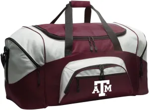 Texas A&M Duffel Bag Deluxe Texas A&M Suitcase or Sports Gear Bag (Maroon)