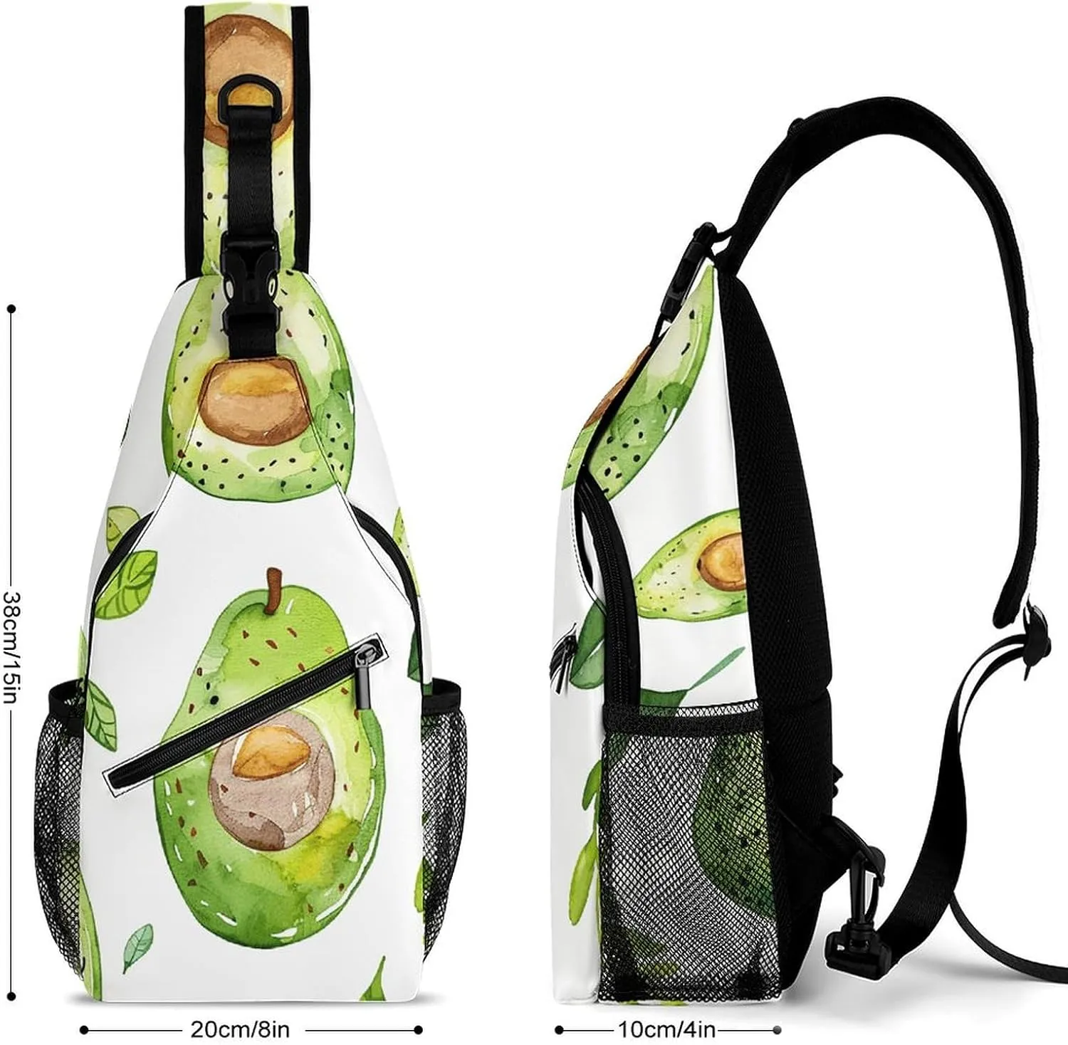 The Fish Are Swimming Around Sling Bag Lightweight Crossbody Chest Pack Travel Shoulder Bag with Adjustable Strap