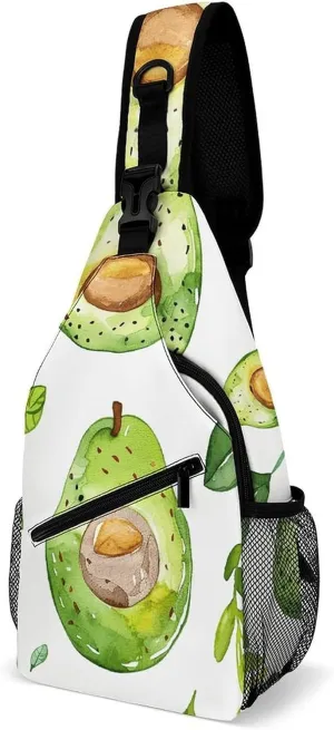 The Fish Are Swimming Around Sling Bag Lightweight Crossbody Chest Pack Travel Shoulder Bag with Adjustable Strap