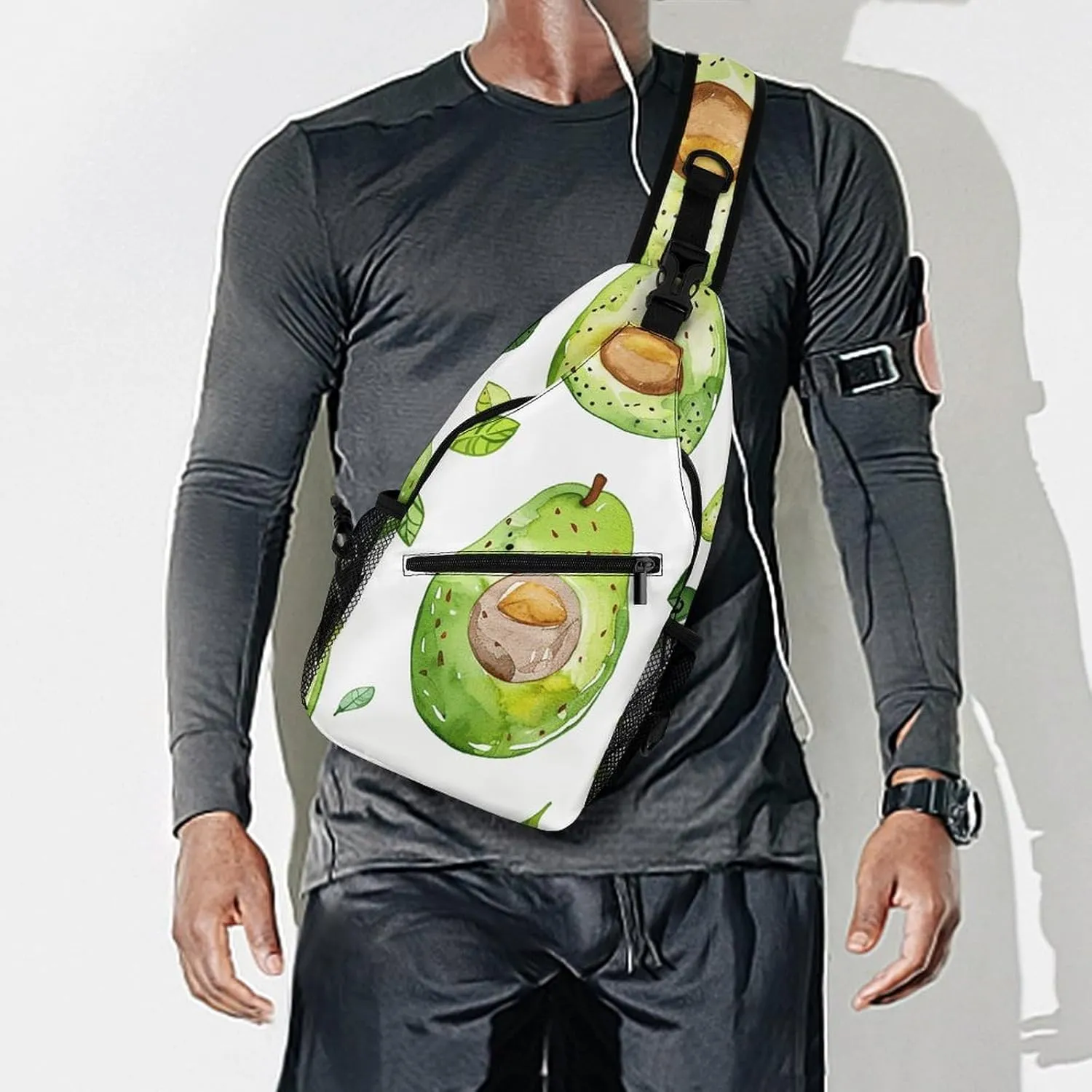 The Fish Are Swimming Around Sling Bag Lightweight Crossbody Chest Pack Travel Shoulder Bag with Adjustable Strap