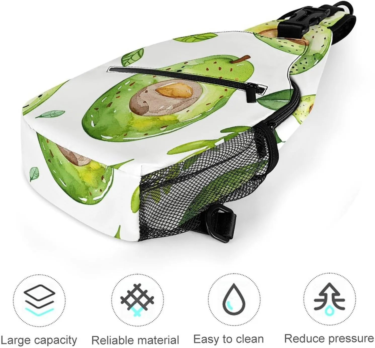 The Fish Are Swimming Around Sling Bag Lightweight Crossbody Chest Pack Travel Shoulder Bag with Adjustable Strap