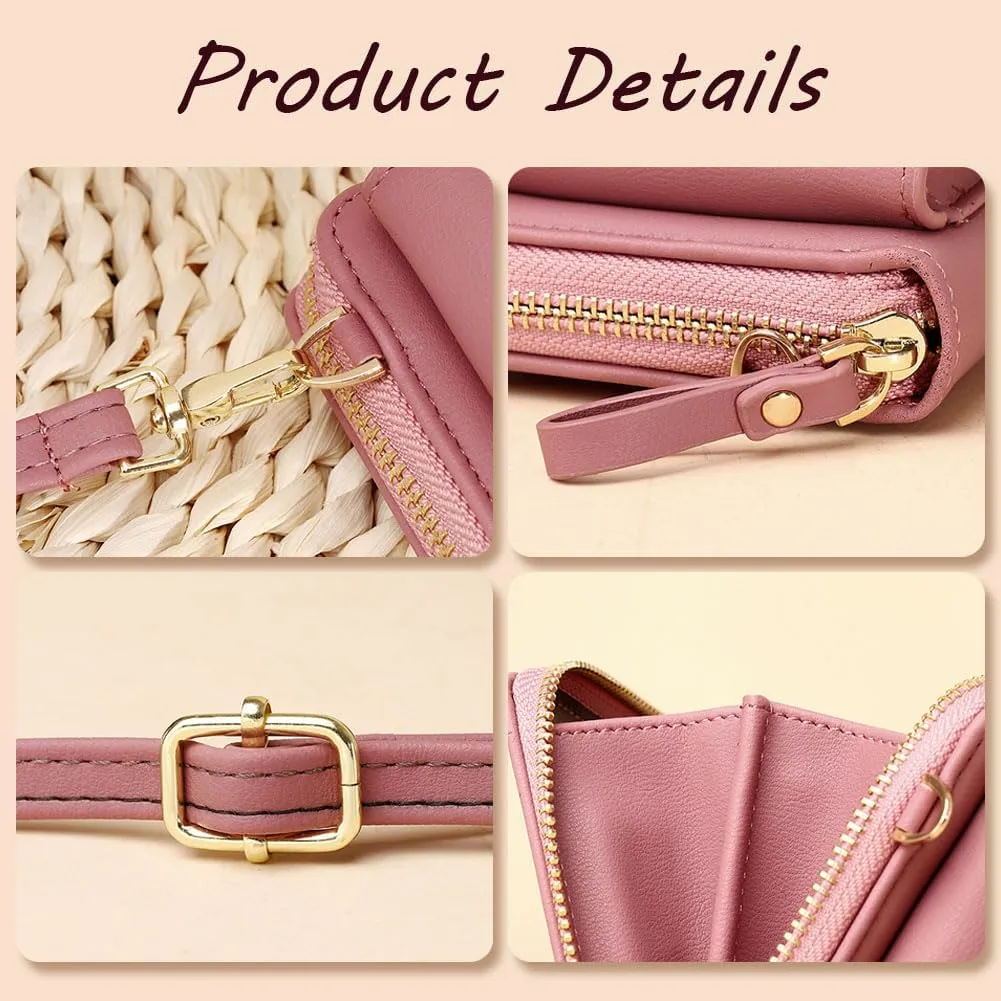 The Original Clutch Wallet - Vegan Leather Crossbody Clutch for Women with Multiple Compartments for Phone, Cards