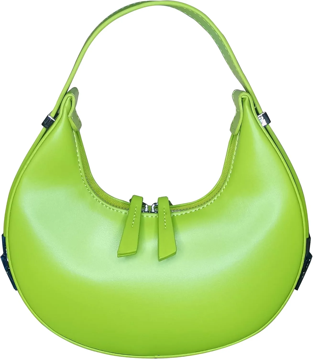 The Women's Bag High-Grade Texture Fashion Temperament Niche One-Shoulder Armpit Hand-Held Crescent Bag Green